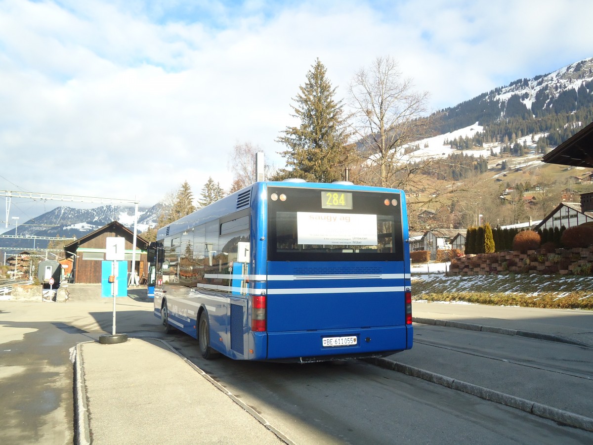 (137'133) - AFA Adelboden - Nr. 55/BE 611'055 - MAN/G�ppel am 11. Dezember 2011 beim Bahnhof Lenk