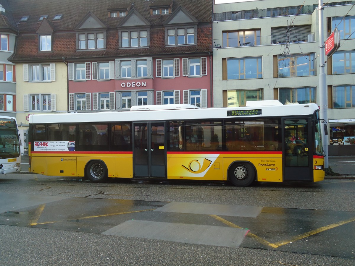 (137'219) - Br�ndli, Elfingen - Nr. 3/AG 7846 - Scania/Hess am 14. Dezember 2011 beim Bahnhof Brugg