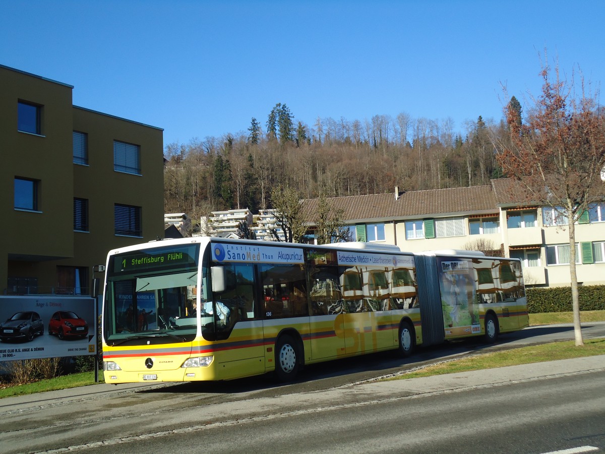 (137'300) - STI Thun - Nr. 136/BE 801'136 - Mercedes am 25. Dezember 2011 in Steffisburg, Fl�hli