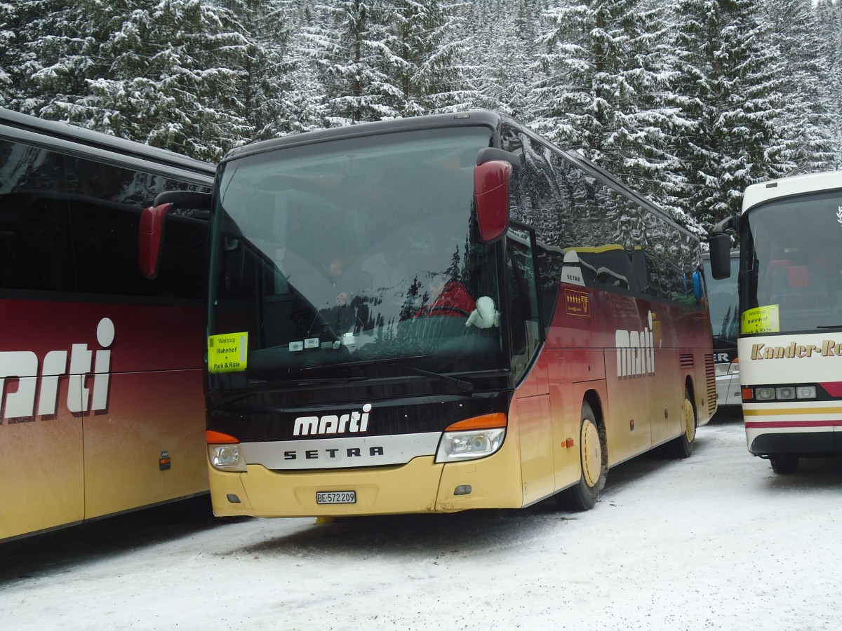 (137'450) - Marti, Kallnach - Nr. 9/BE 572'209 - Setra am 7. Januar 2012 in Adelboden, Unter dem Birg