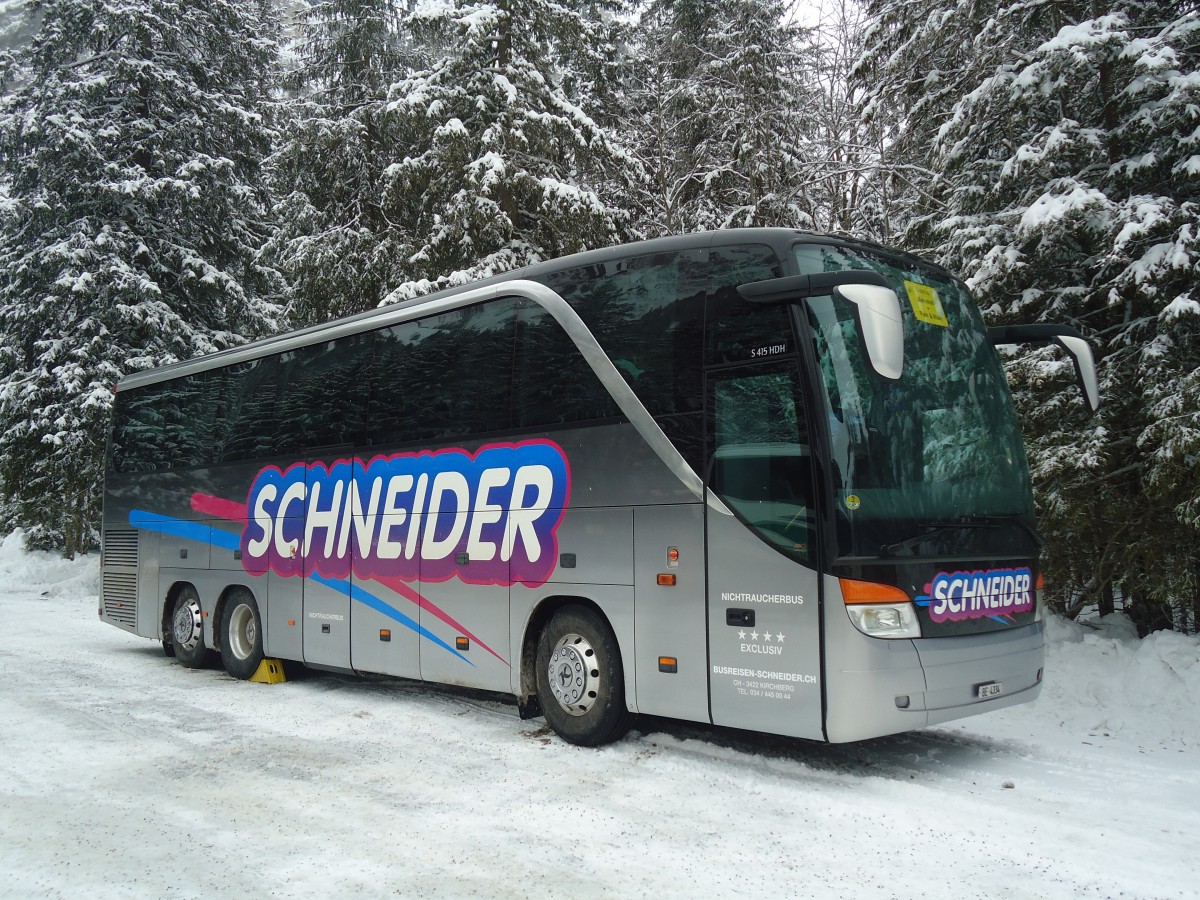 (137'487) - Schneider, Kirchberg - BE 4334 - Setra am 7. Januar 2012 in Adelboden, Unter dem Birg