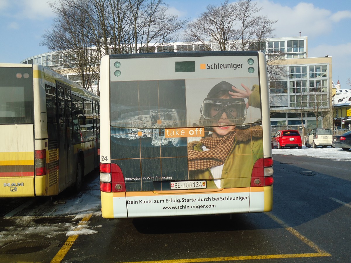 (137'642) - STI Thun - Nr. 124/BE 700'124 - MAN am 3. Februar 2012 bei der Schiffl�ndte Thun