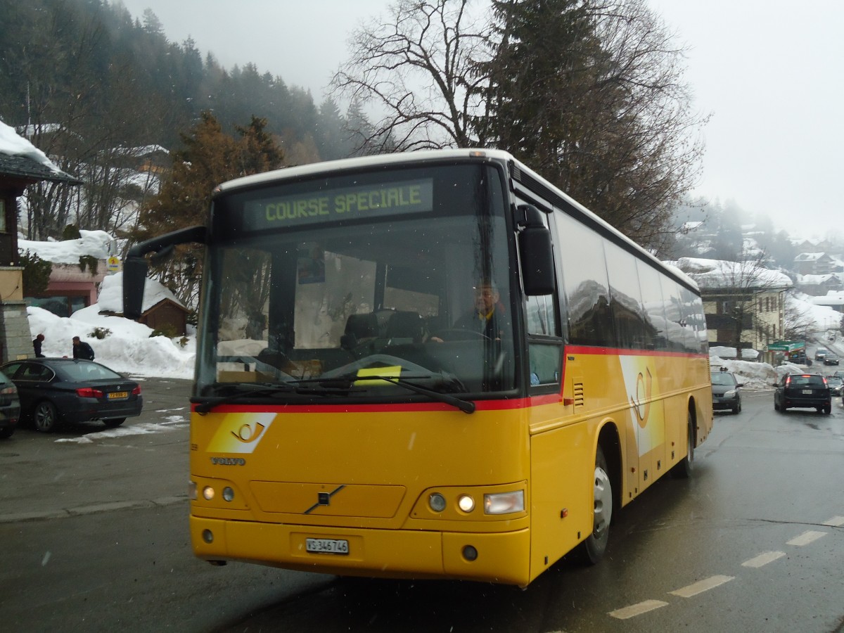 (137'752) - Buchard, Leytron - Nr. 259/VS 346'746 - Volvo (ex CarPostal Ouest; ex P 25'635) am 19. Februar 2012 in Ovronnaz, La Crois�e