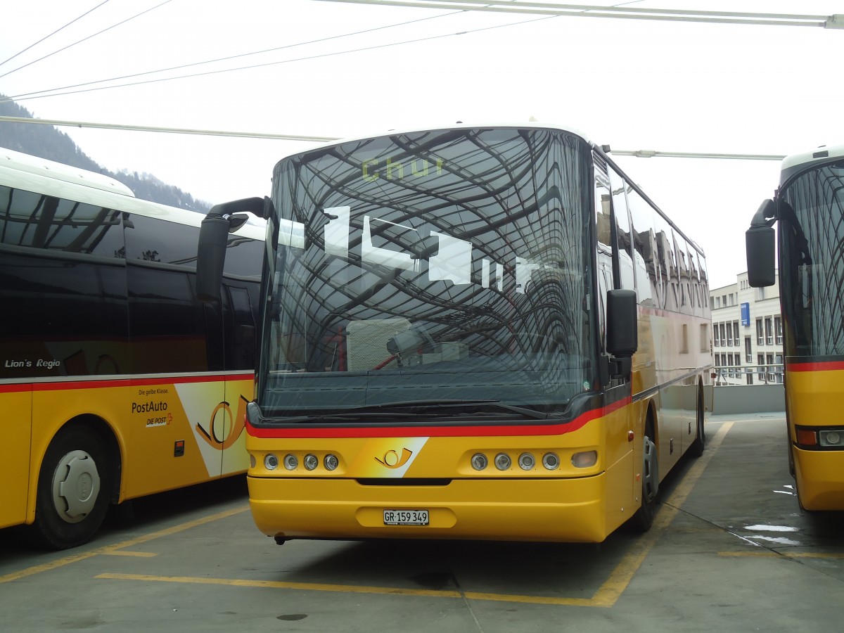 (137'853) - PostAuto Graub�nden - GR 159'349 - Neoplan (ex P 25'166) am 5. M�rz 2012 in Chur, Postautostation 