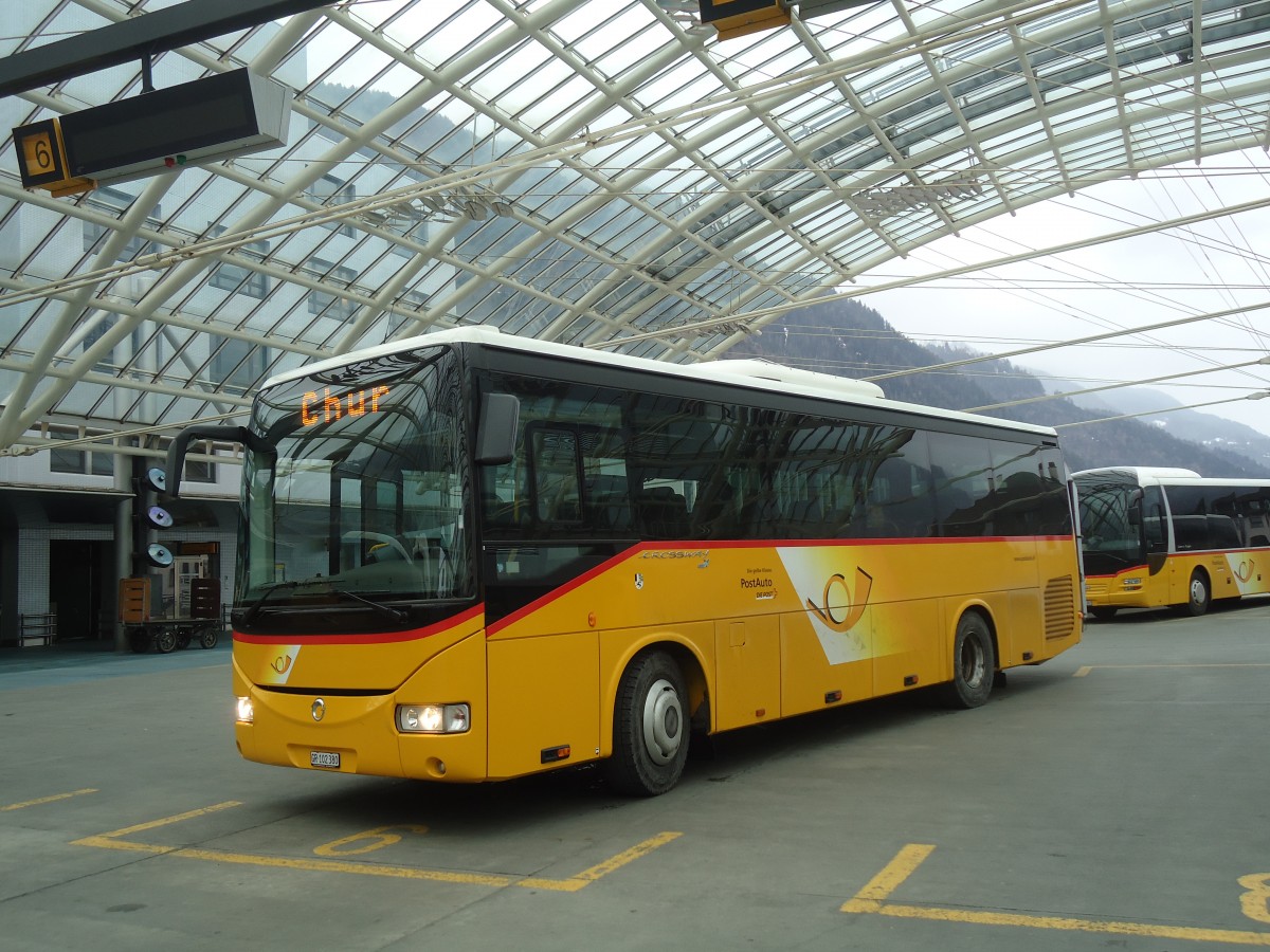 (137'879) - PostAuto Graub�nden - GR 102'380 - Irisbus am 5. M�rz 2012 in Chur, Postautostation