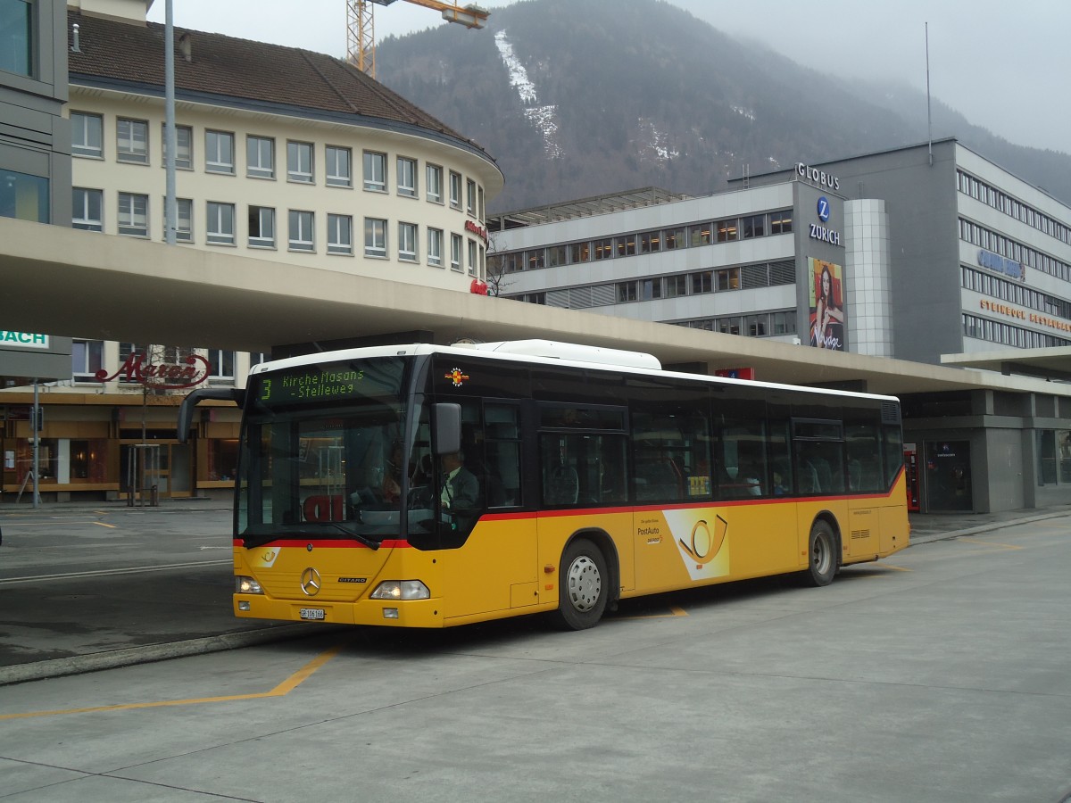 (137'886) - D�nser, Trimmis - GR 106'166 - Mercedes (ex Luk, Gr�sch; ex PostAuto Graub�nden) am 5. M�rz 2012 beim Bahnhof Chur