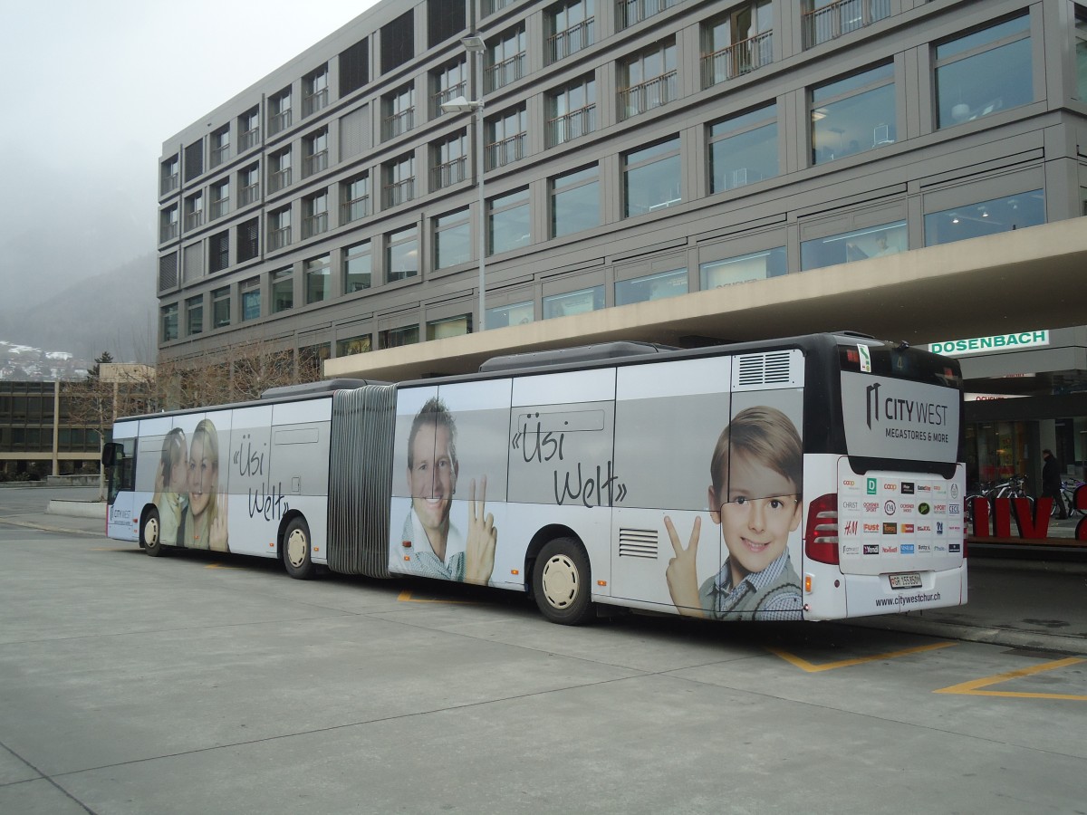 (137'888) - SBC Chur - Nr. 50/GR 155'850 - Mercedes am 5. M�rz 2012 beim Bahnhof Chur