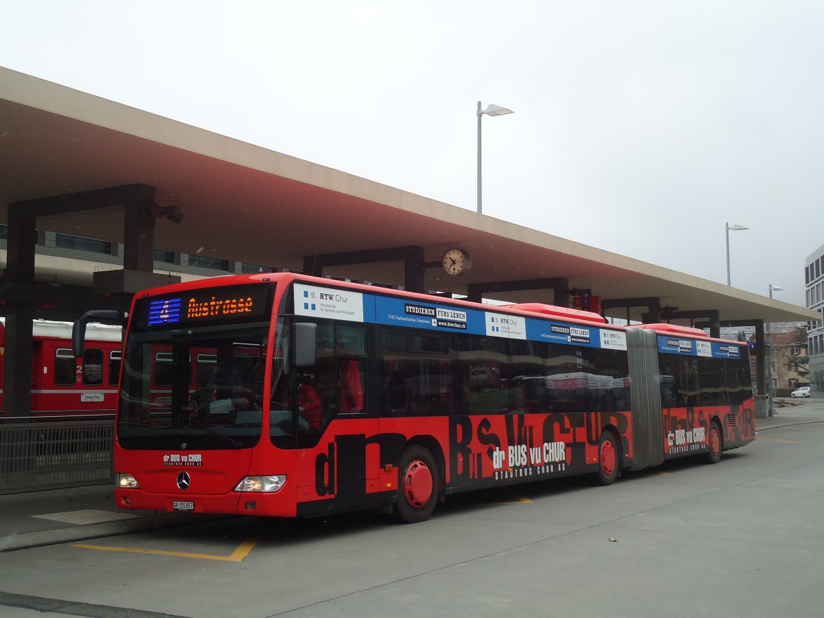 (137'895) - SBC Chur - Nr. 57/GR 155'857 - Mercedes (ex Nr. 76) am 5. M�rz 2012 beim Bahnhof Chur