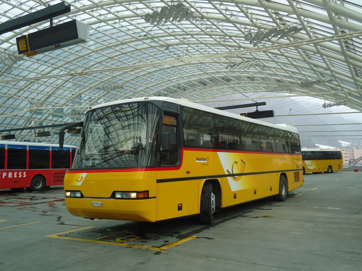 (137'909) - PostAuto Graub�nden - GR 159'306 - Neoplan (ex P 25'141) am 5. M�rz 2012 in Chur, Postautostation