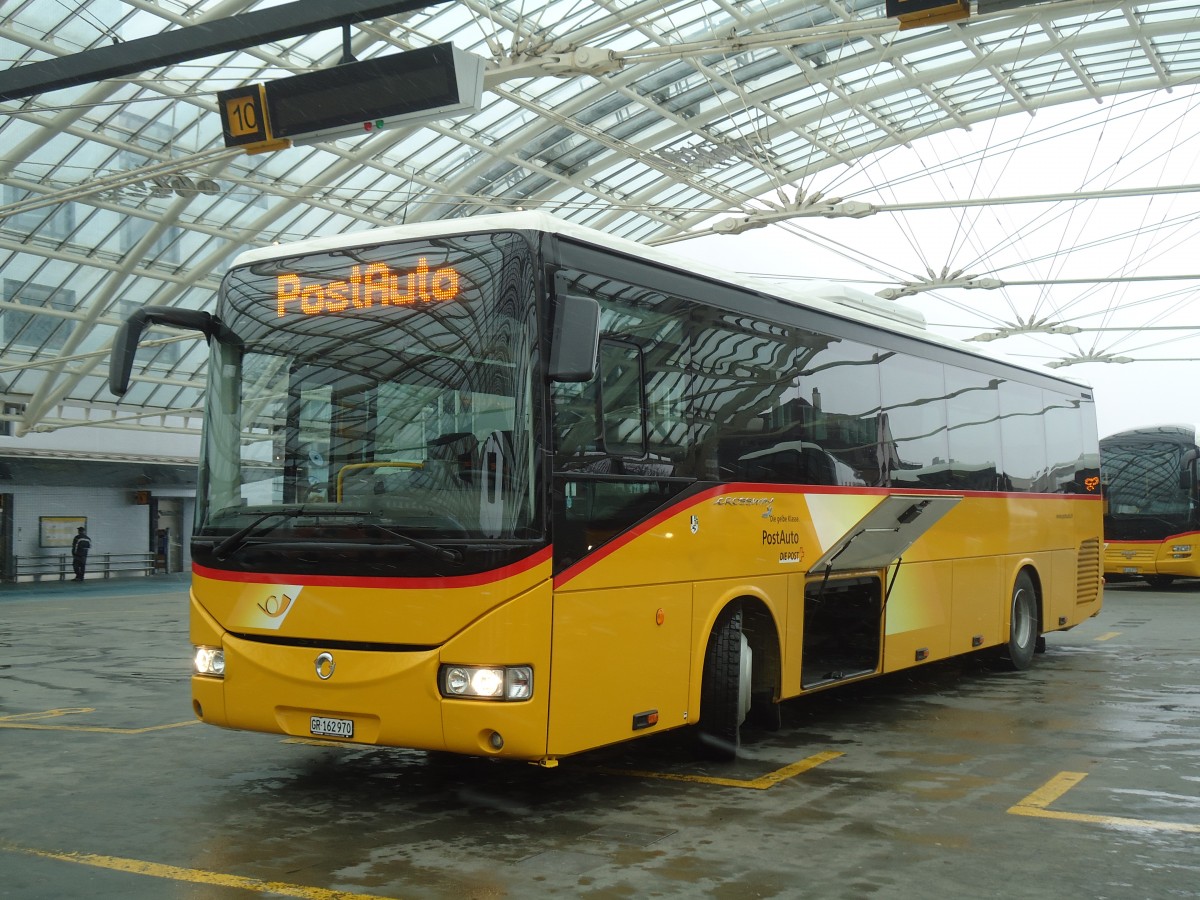 (137'923) - PostAuto Graub�nden - GR 162'970 - Irisbus am 5. M�rz 2012 in Chur, Postautostation