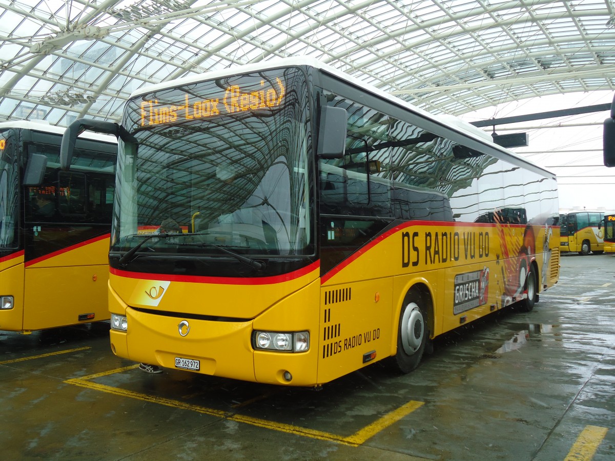 (137'924) - PostAuto Graub�nden - GR 162'972 - Irisbus am 5. M�rz 2012 in Chur, Postautostation