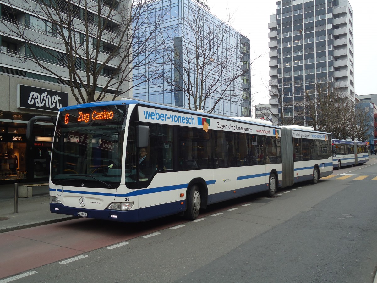 (137'971) - ZVB Zug - Nr. 30/ZG 88'030 - Mercedes am 6. M�rz 2012 in Zug, Metalli