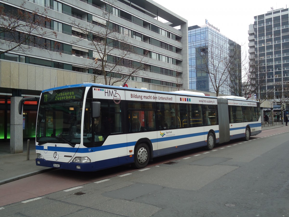 (137'972) - ZVB Zug - Nr. 17/ZG 3367 - Mercedes am 6. M�rz 2012 in Zug, Metalli