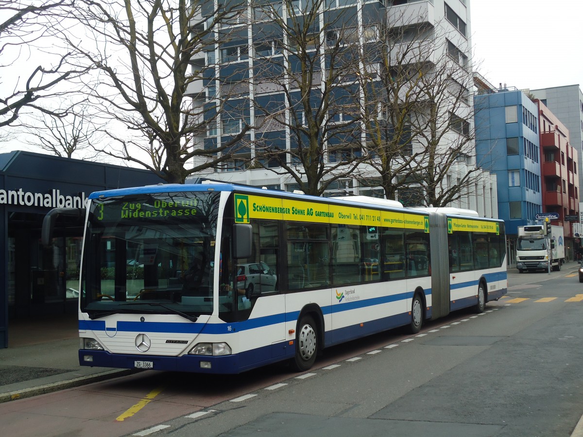 (137'990) - ZVB Zug - Nr. 16/ZG 3366 - Mercedes am 6. M�rz 2012 in Zug, Metalli