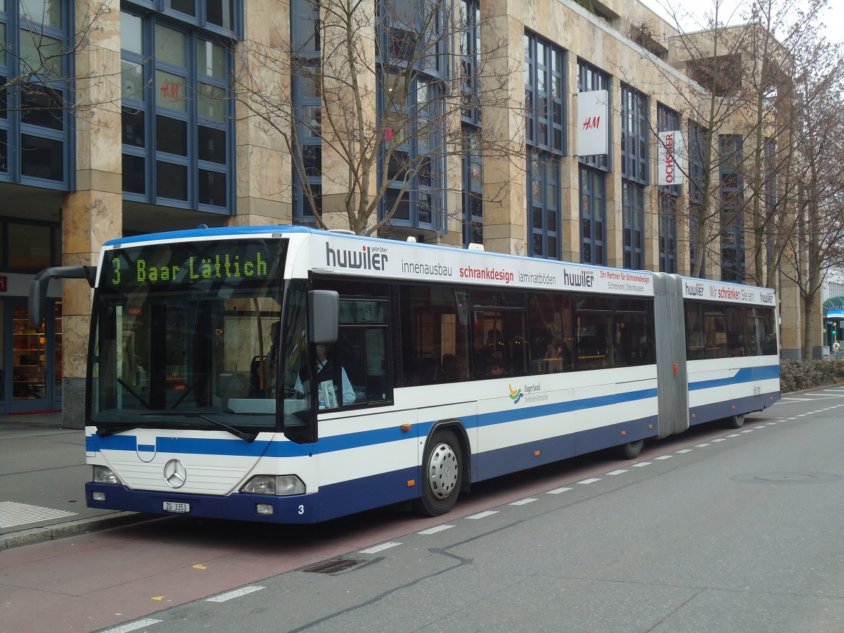 (137'993) - ZVB Zug - Nr. 3/ZG 3353 - Mercedes/Hess am 6. M�rz 2012 in Zug, Metalli