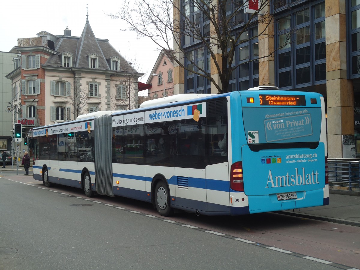 (137'994) - ZVB Zug - Nr. 30/ZG 88'030 - Mercedes am 6. M�rz 2012 in Zug, Metalli