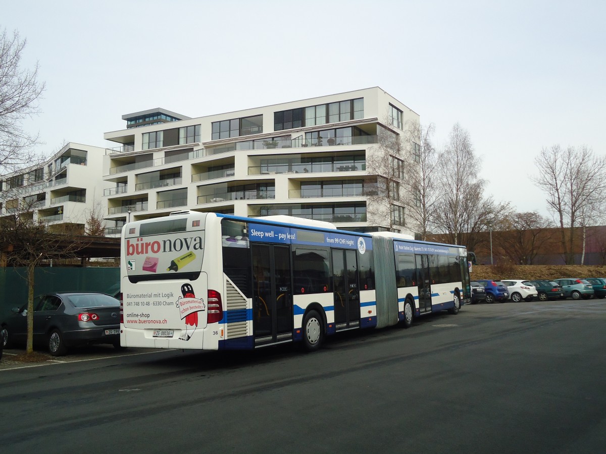 (138'029) - ZVB Zug - Nr. 36/ZG 88'036 - Mercedes am 6. M�rz 2012 in Zug, Garage
