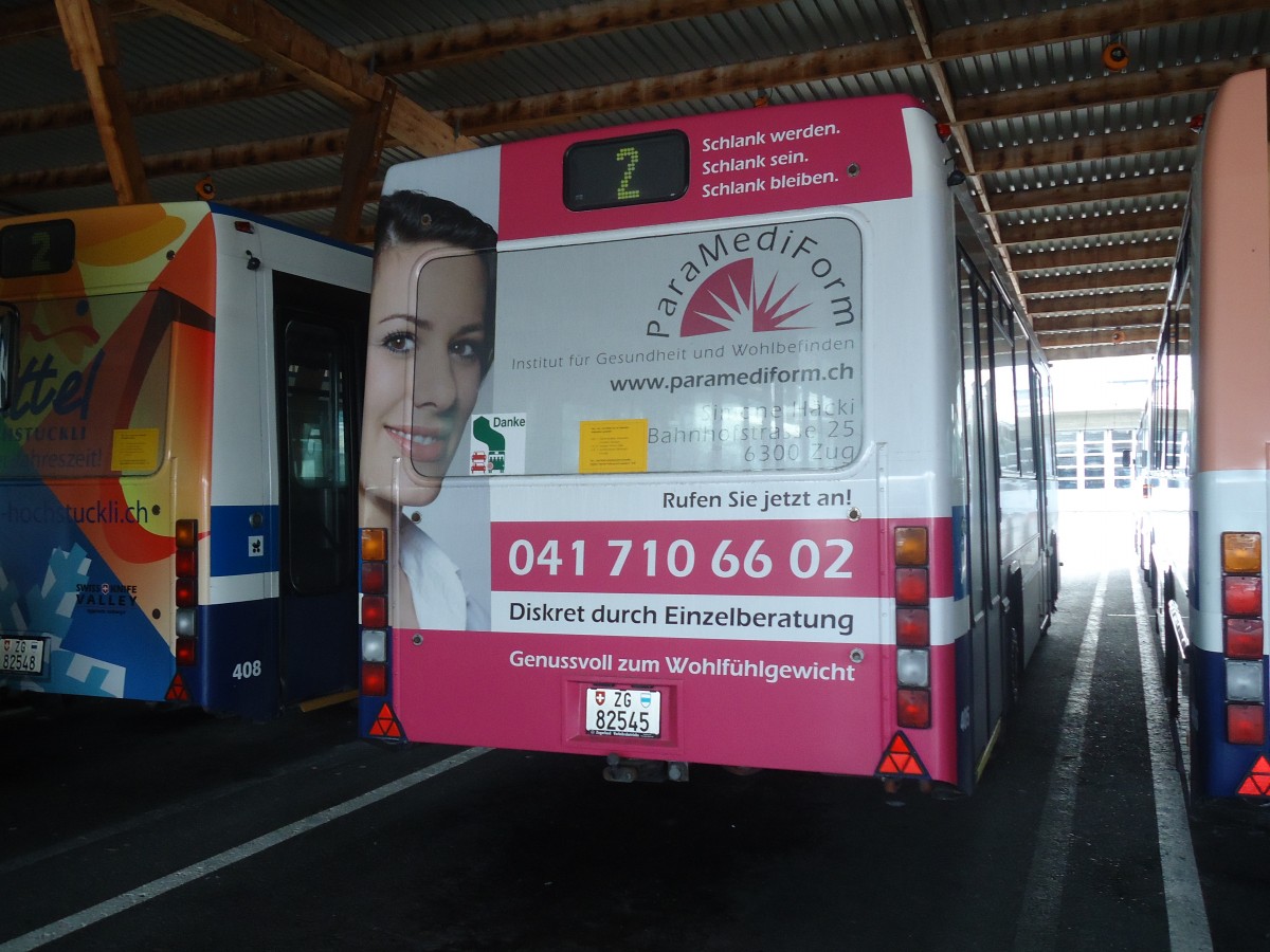 (138'033) - ZVB Zug - Nr. 405/ZG 82'545 - Lanz+Marti/Hess Personenanh�nger (ex Nr. 105) am 6. M�rz 2012 in Zug, Garage