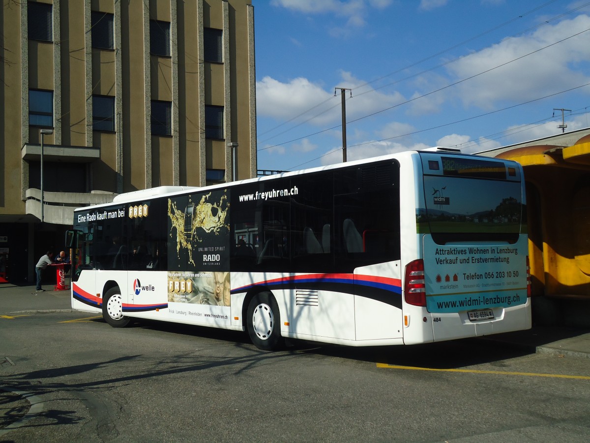 (138'082) - Knecht, Windisch - Nr. 484/AG 6594 - Mercedes (ex Nr. 84) am 6. M�rz 2012 beim Bahnhof Lenzburg