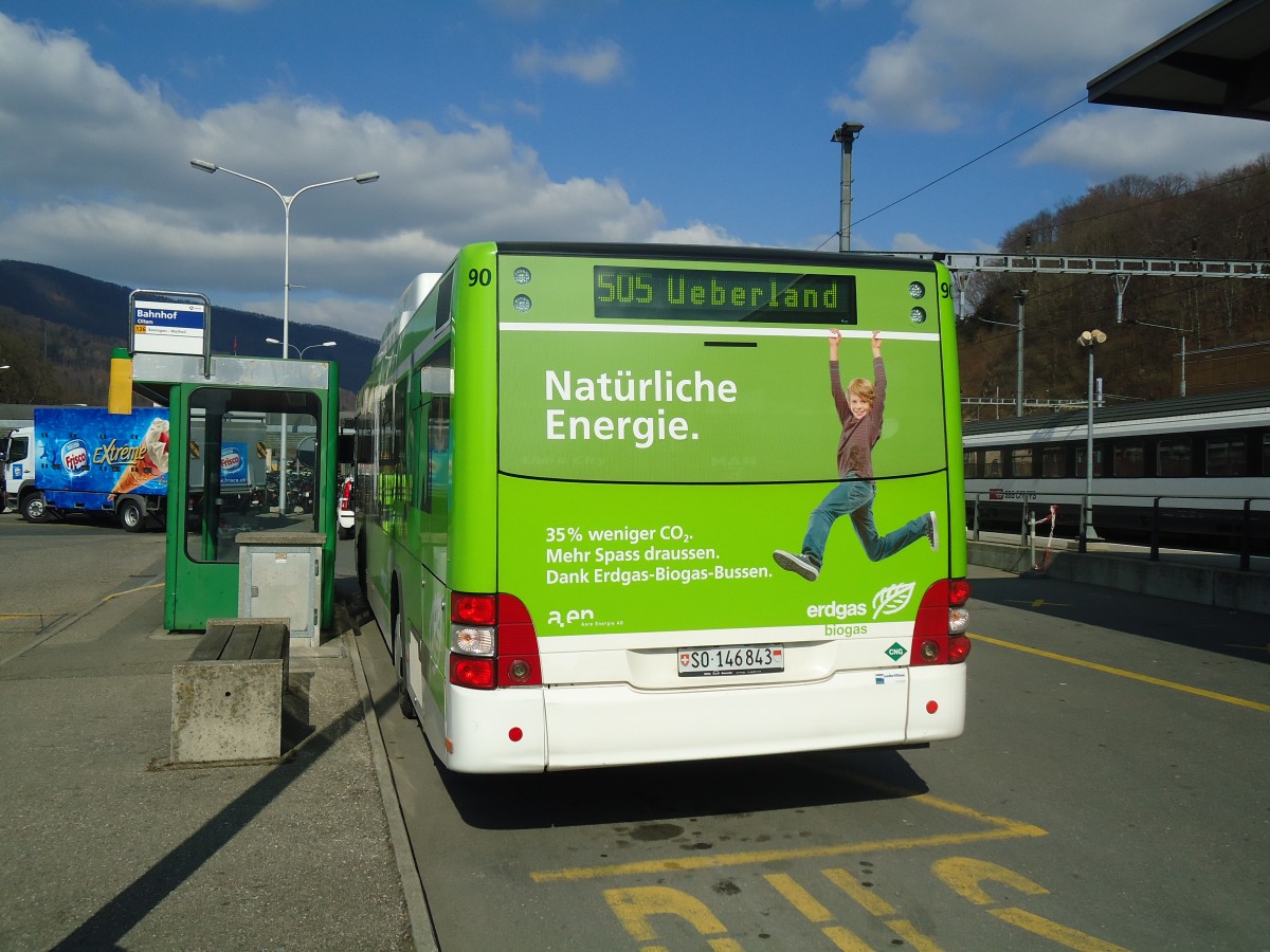 (138'100) - BOGG Wangen b.O. - Nr. 90/SO 146'843 - MAN am 6. M�rz 2012 beim Bahnhof Olten