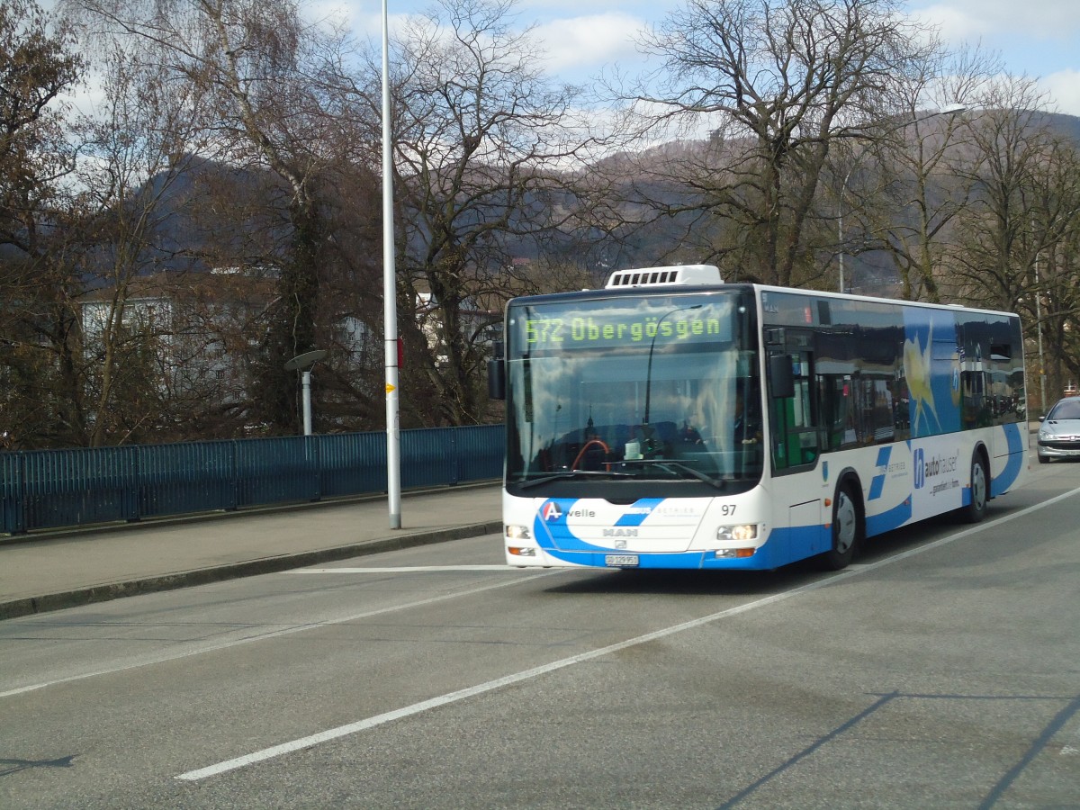 (138'107) - BOGG Wangen b.O. - Nr. 97/SO 129'951 - MAN am 6. M�rz 2012 beim Bahnhof Olten