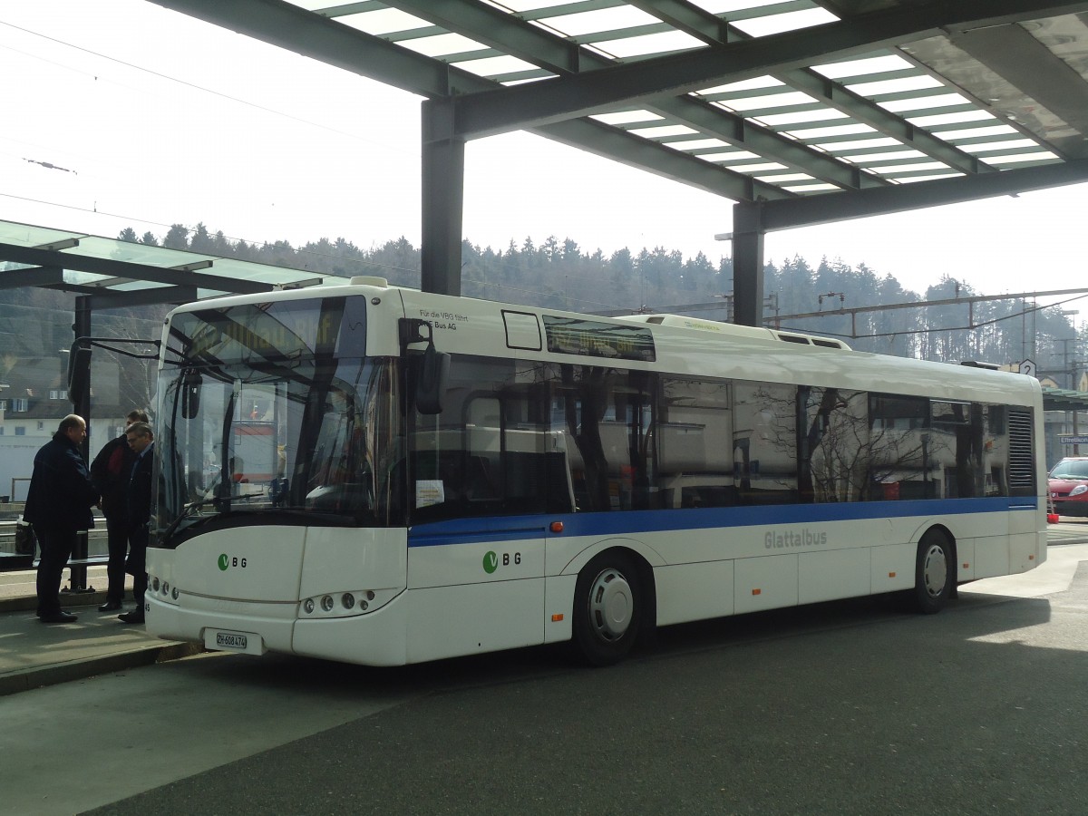 (138'141) - ATE Bus, Effretikon - Nr. 45/ZH 608'474 - Solaris am 7. M�rz 2012 beim Bahnhof Effretikon