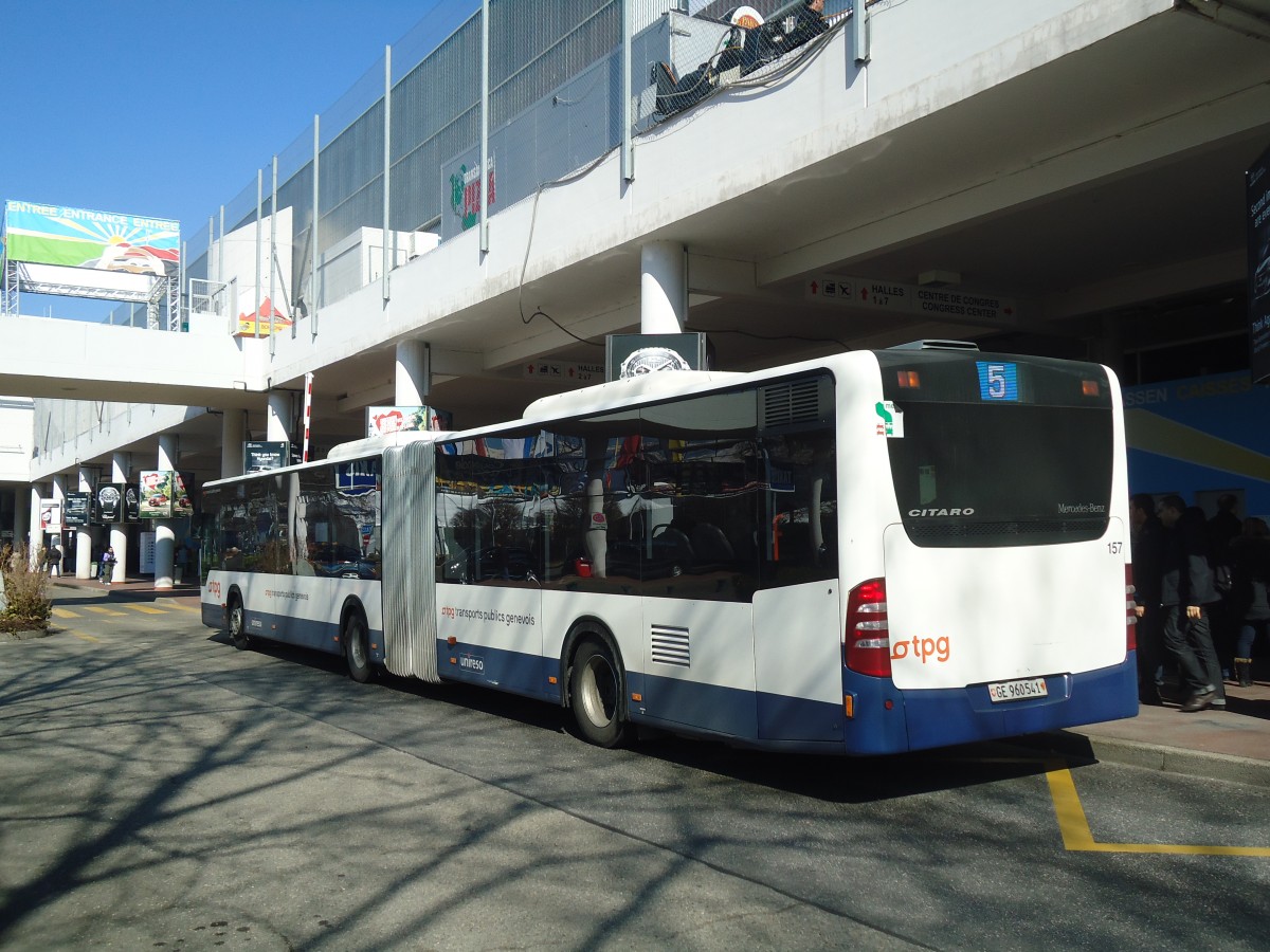 (138'190) - TPG Gen�ve - Nr. 157/GE 960'541 - Mercedes am 9. M�rz 2012 in Gen�ve, Palexpo