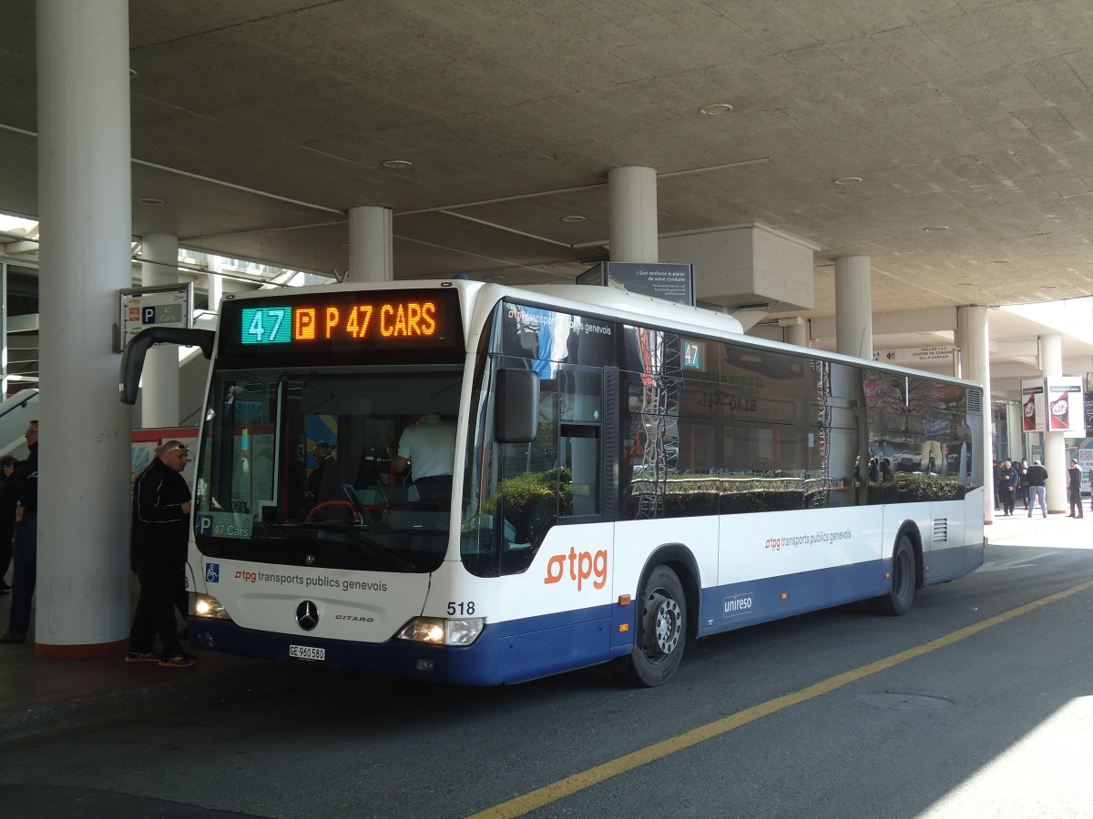 (138'196) - TPG Gen�ve - Nr. 518/GE 960'580 - Mercedes am 9. M�rz 2012 in Gen�ve, Palexpo