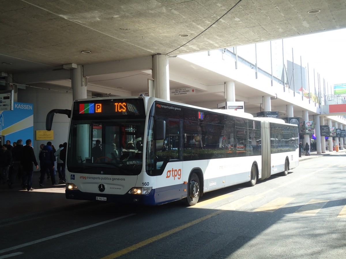 (138'197) - TPG Gen�ve - Nr. 160/GE 960'544 - Mercedes am 9. M�rz 2012 in Gen�ve, Palexpo