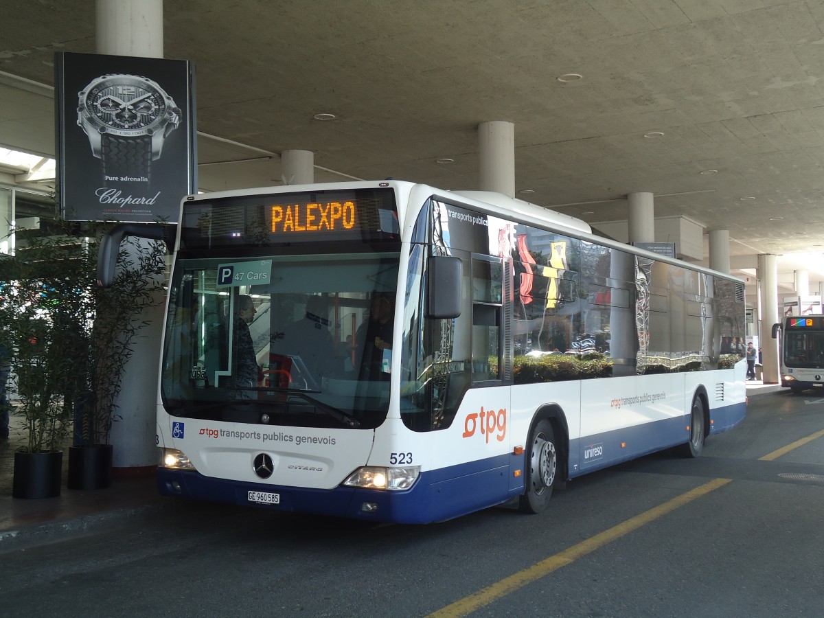 (138'198) - TPG Gen�ve - Nr. 523/GE 960'585 - Mercedes am 9. M�rz 2012 in Gen�ve, Palexpo