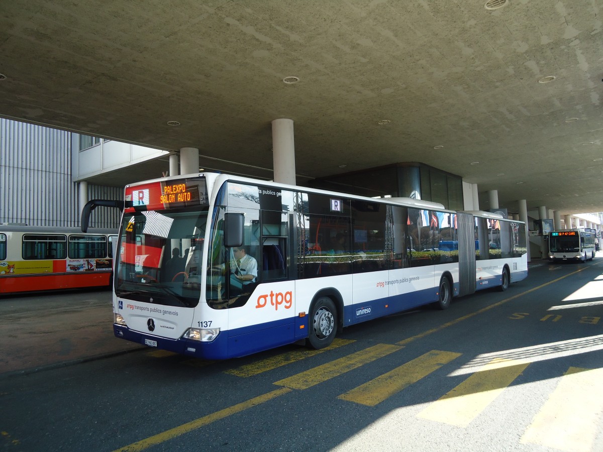 (138'202) - TPG Gen�ve - Nr. 1137/GE 960'887 - Mercedes am 9. M�rz 2012 in Gen�ve, Palexpo