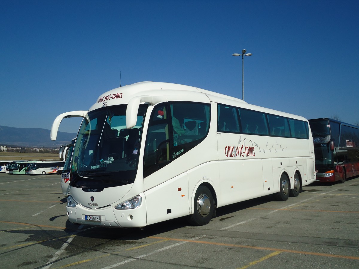 (138'219) - Aus der Slowakei: Galovic, Chorv�tsky Grob - SC-464BX - Scania/Irizar am 9. M�rz 2012 in Gen�ve, P 47