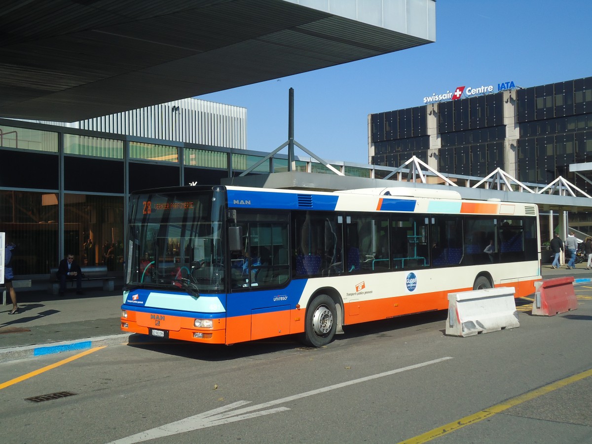 (138'249) - Globe-Limo, Gen�ve - Nr. 481/GE 960'096 - MAN am 9. M�rz 2012 in Gen�ve, A�roport