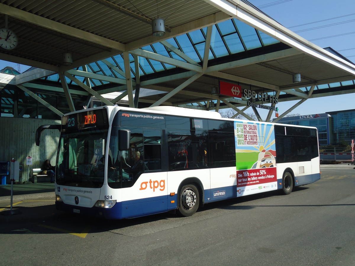 (138'256) - TPG Gen�ve - Nr. 524/GE 960'586 - Mercedes am 9. M�rz 2012 in Gen�ve, A�roport