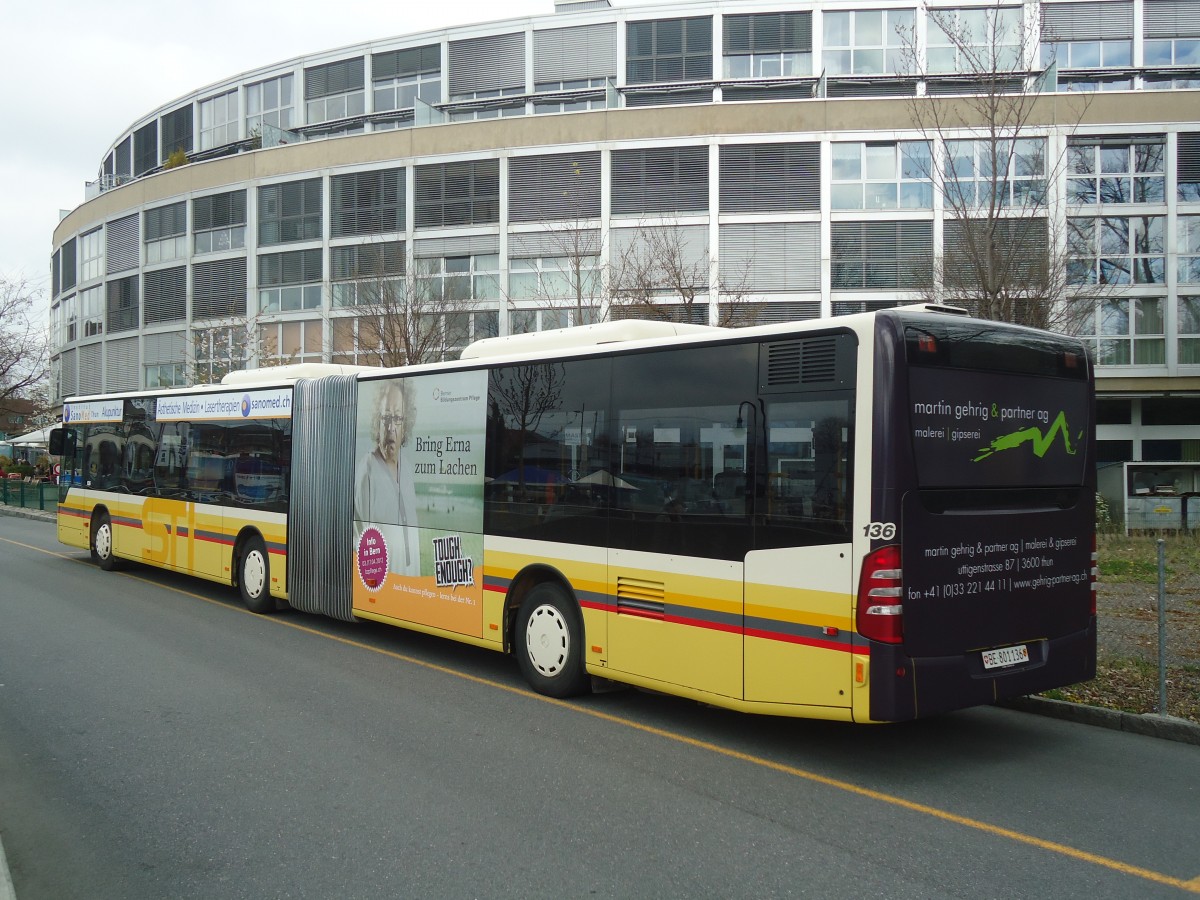 (138'483) - STI Thun - Nr. 136/BE 801'136 - Mercedes am 6. April 2012 bei der Schiffl�ndte Thun