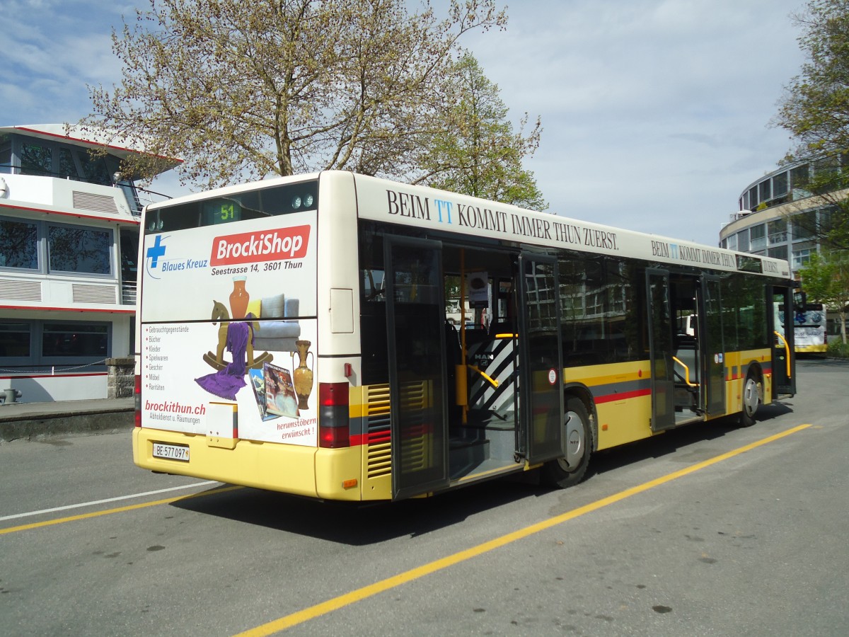 (138'589) - STI Thun - Nr. 97/BE 577'099 - MAN am 30. April 2012 bei der Schiffl�ndte Thun