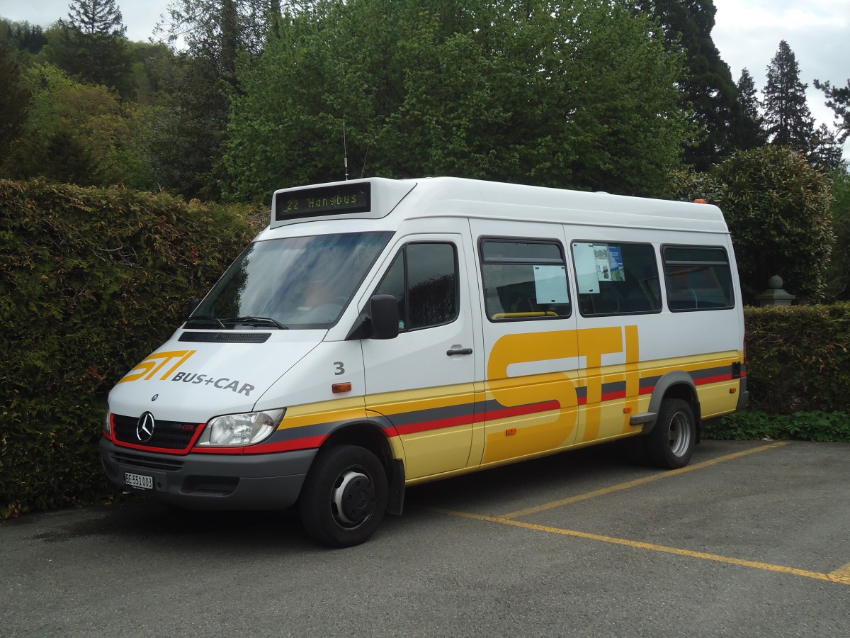 (138'599) - STI Thun - Nr. 3/BE 551'003 - MAN am 2. Mai 2012 bei der Schiffl�ndte Thun