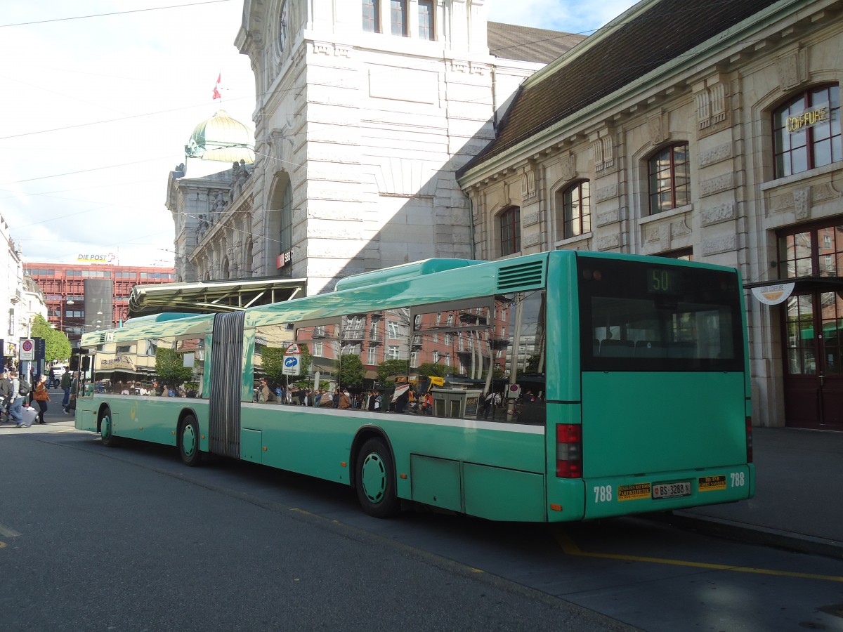 (138'705) - BVB Basel - Nr. 788/BS 3288 - MAN am 6. Mai 2012 beim Bahnhof Basel