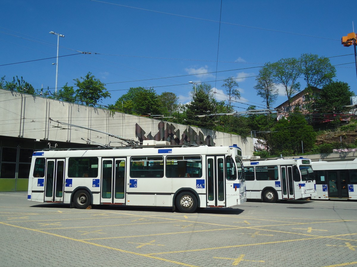 (138'767) - TL Lausanne - Nr. 779 - NAW/Lauber Trolleybus am 13. Mai 2012 in Lausanne, D�p�t Borde