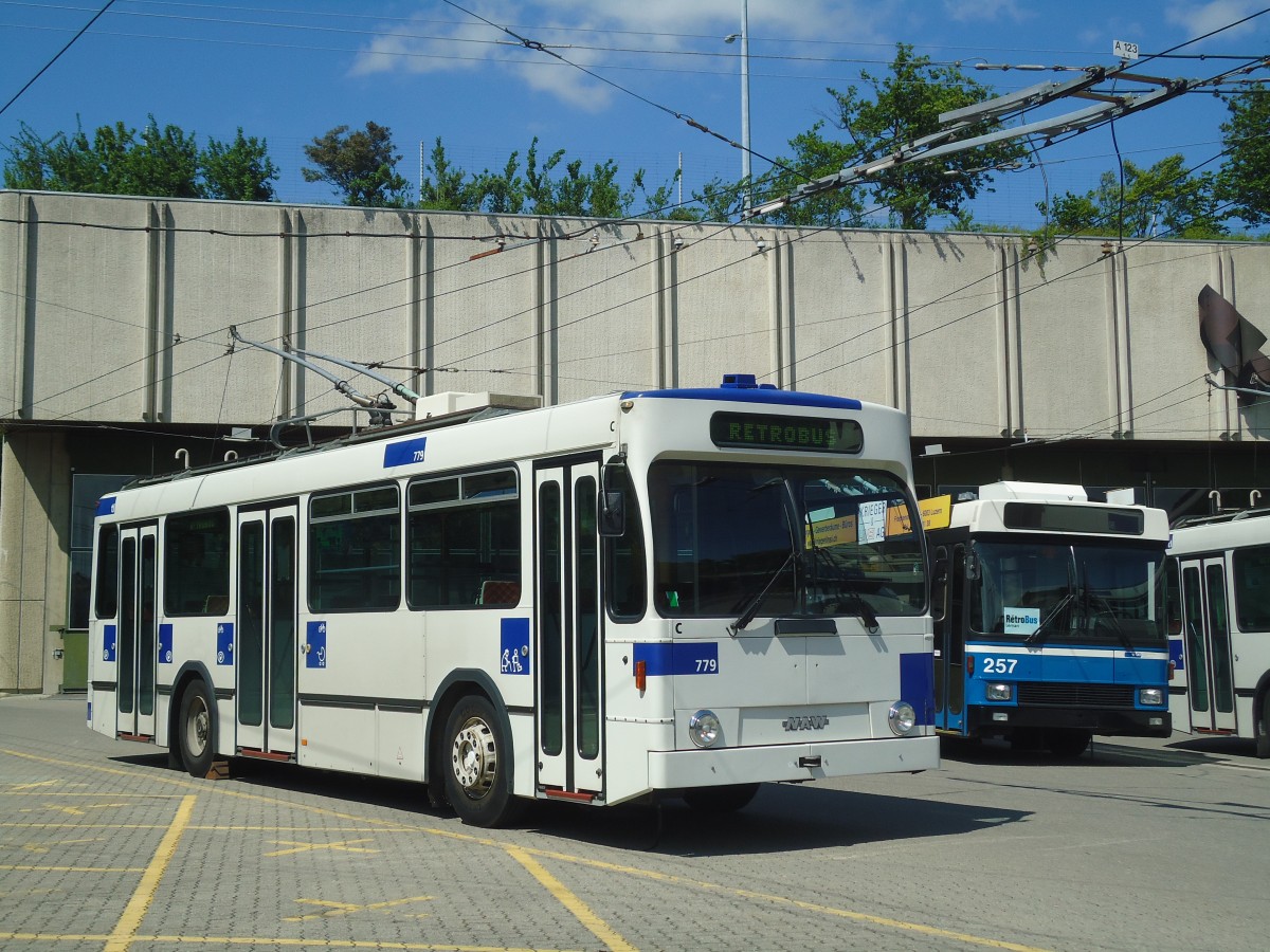 (138'785) - TL Lausanne - Nr. 779 - NAW/Lauber Trolleybus am 13. Mai 2012 in Lausanne, D�p�t Borde