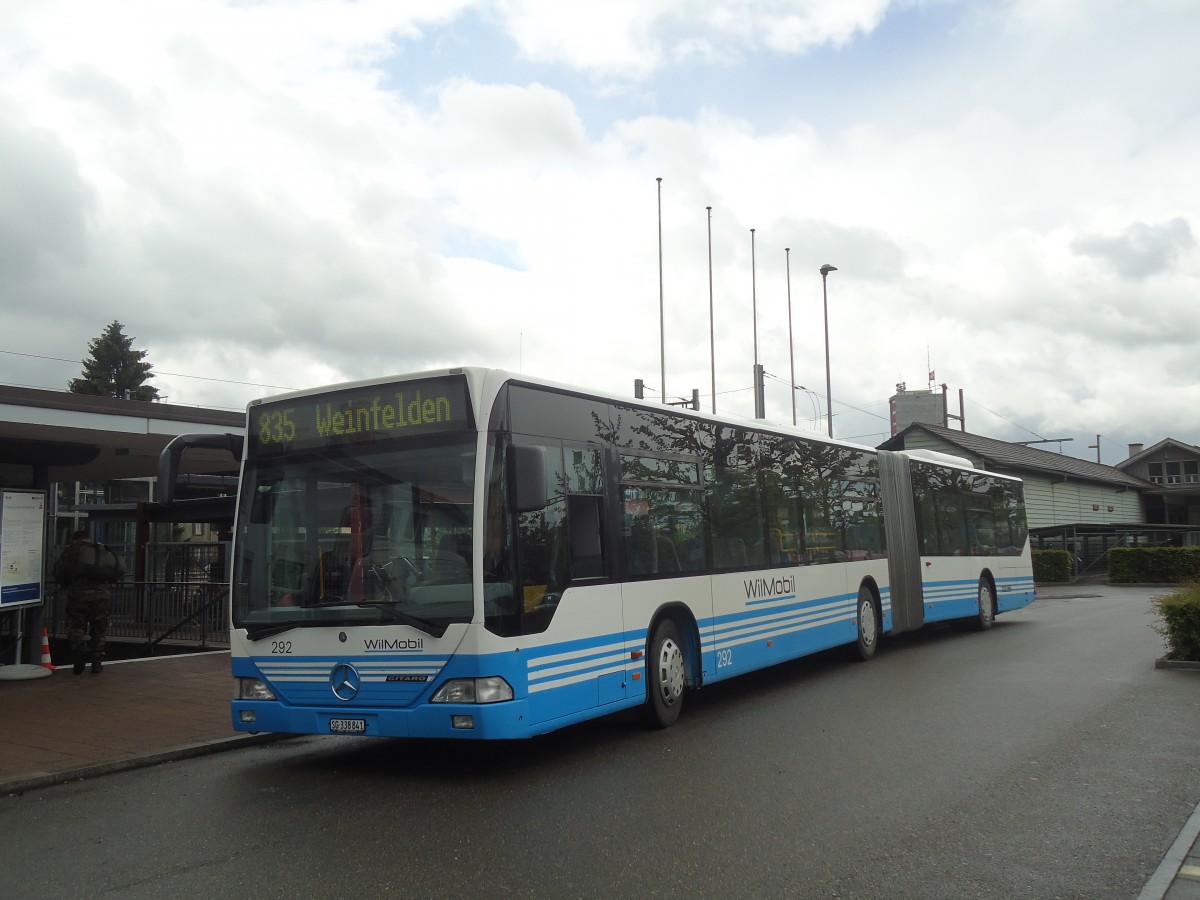 (138'817) - WilMobil, Wil - Nr. 292/SG 338'841 - Mercedes (ex RTB Altst�tten Nr. 1) am 16. Mai 2012 beim Bahnhof Wil