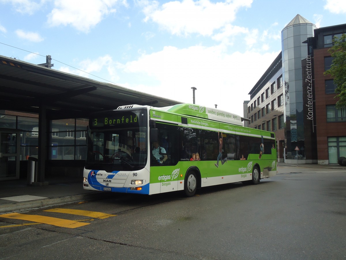 (138'829) - BOGG Wangen b.O. - Nr. 90/SO 146'843 - MAN am 16. Mai 2012 beim Bahnhof Olten