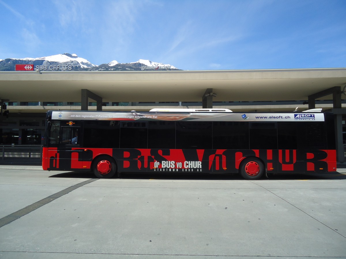 (138'935) - SBC Chur - Nr. 18/GR 97'518 - Solaris am 17. Mai 2012 beim Bahnhof Chur