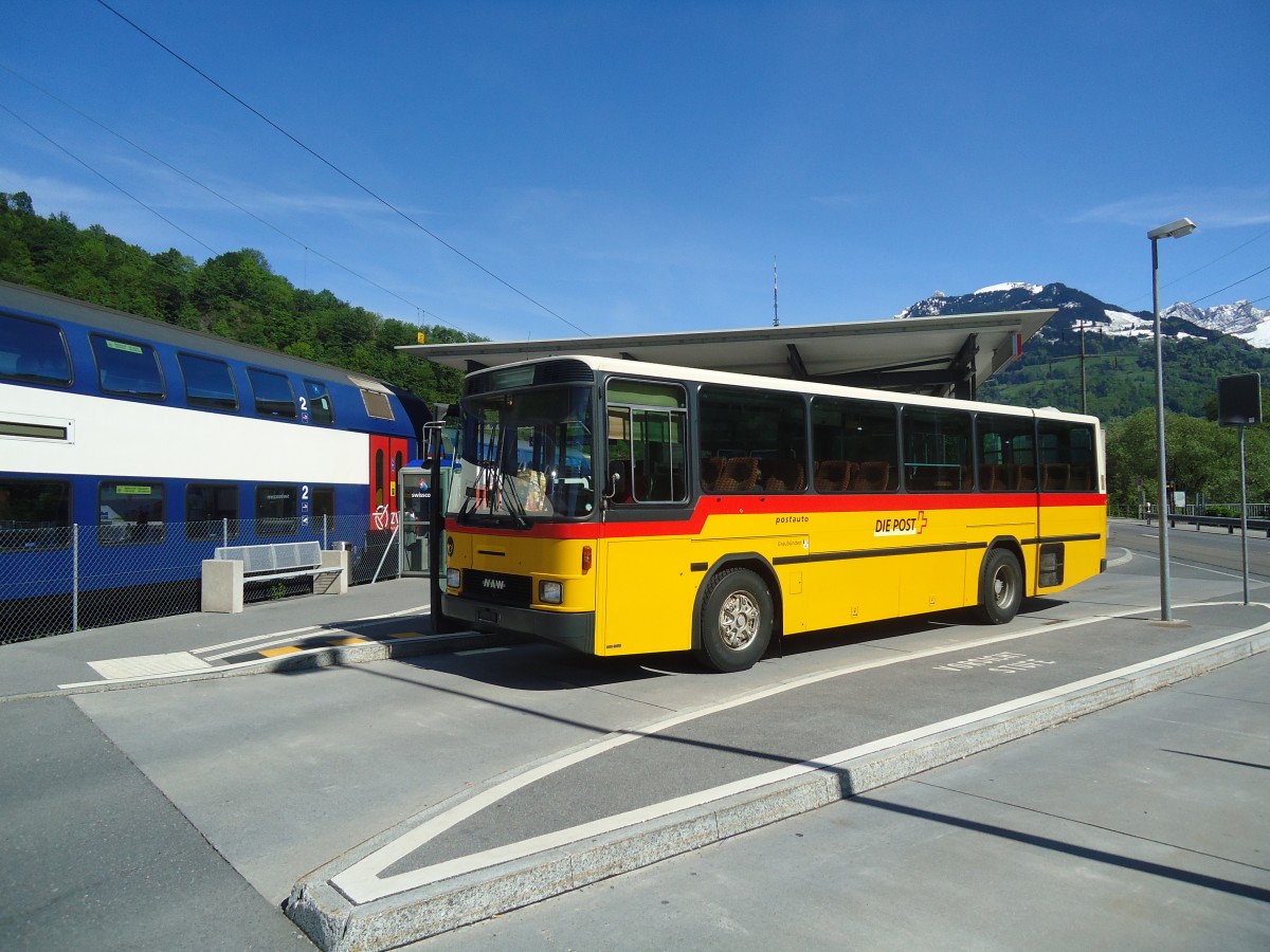 (138'959) - PostAuto Graub�nden (R�trobus) - NAW/Hess (ex P 24'428) am 17. Mai 2012 beim Bahnhof Ziegelbr�cke