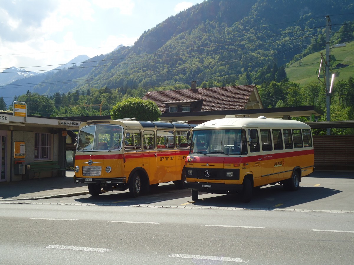 (139'161) - M�ller, Ennetmoos - Nr. 6/NW 14'055 - Mercedes (ex Portenier, Adelboden Nr. 6; ex Geiger, Adelboden Nr. 6) am 28. Mai 2012 beim Bahnhof Reichenbach