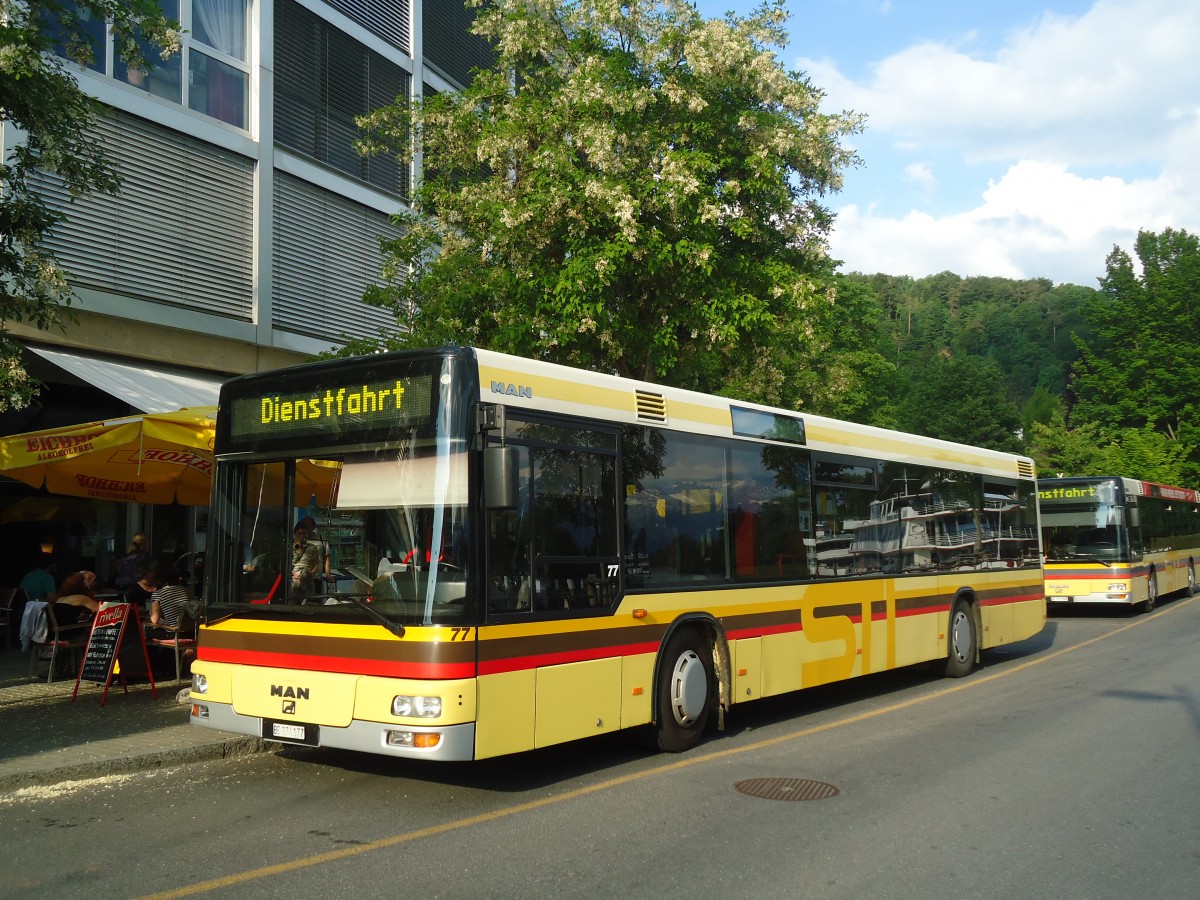 (139'171) - STI Thun - Nr. 77/BE 274'177 - MAN am 29. Mai 2012 bei der Schiffl�ndte Thun