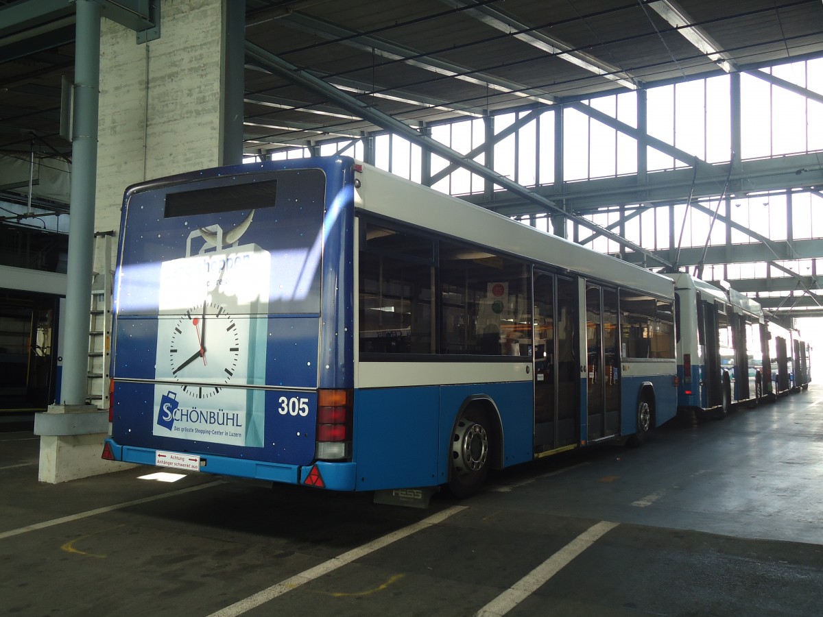 (139'226) - VBL Luzern - Nr. 305 - Lanz+Marti/Hess Personenanh�nger am 2. Juni 2012 in Luzern, Depot