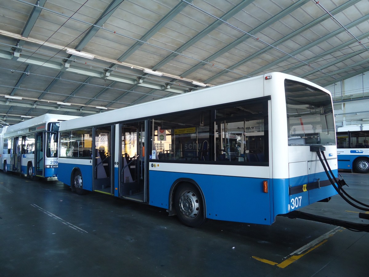 (139'261) - VBL Luzern - Nr. 307 - Lanz+Marti/Hess Personenanh�nger am 2. Juni 2012 in Luzern, Depot