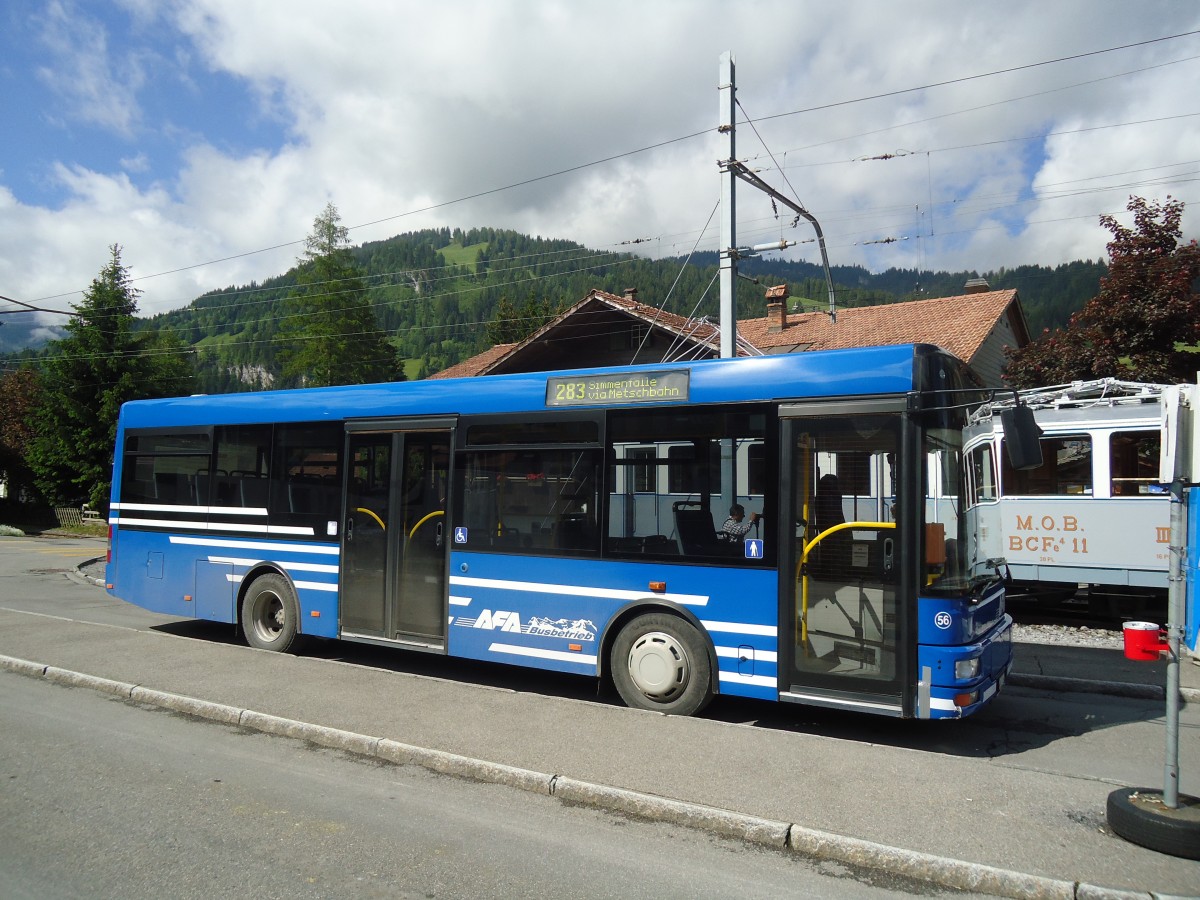 (139'331) - AFA Adelboden - Nr. 56/BE 611'030 - MAN/G�ppel am 10. Juni 2012 beim Bahnhof Lenk