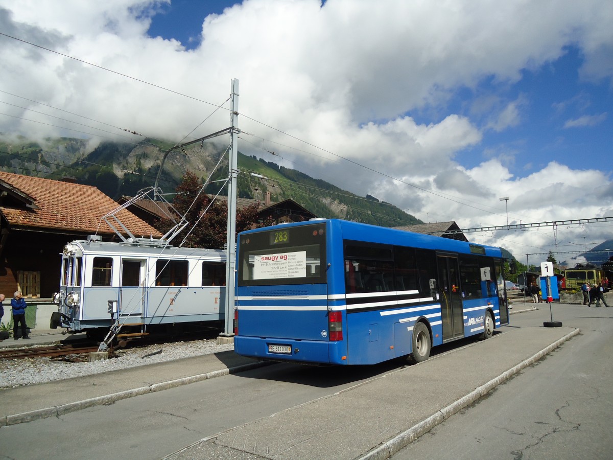 (139'332) - AFA Adelboden - Nr. 56/BE 611'030 - MAN/G�ppel am 10. Juni 2012 beim Bahnhof Lenk